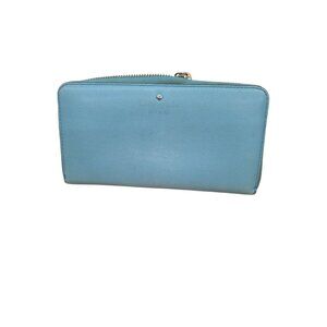 Kate Spade New York Round Zipper Wallet Cedar Street Lacey Light Blue